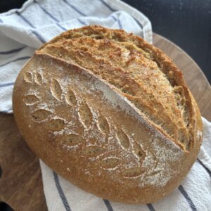 fresh milled spelt and khorasan kamut sourdough bread